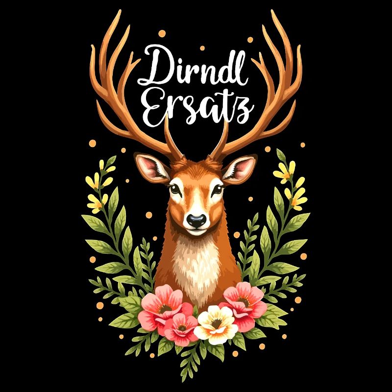 Dirndl Ersatz Hirsch Blumen Tracht bayerisch 