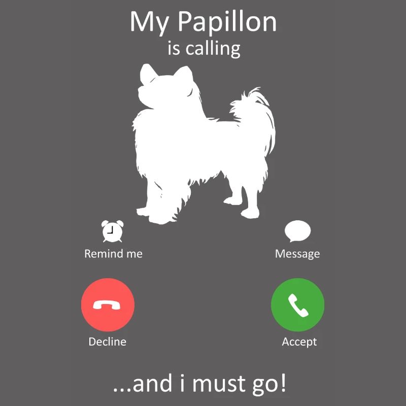 Papillon Dog Calling Smartphone Interface