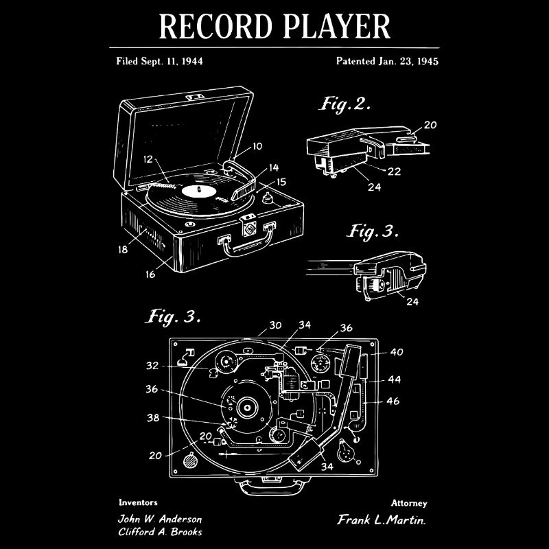 Plan de tourne-disque rétro