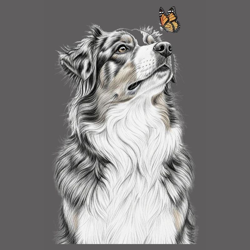 Aussie Looking Butterfly Australian Shepherd