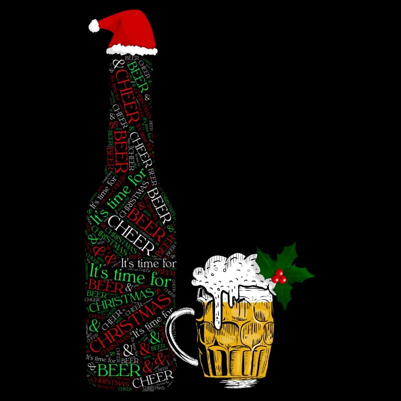 Bouteille de bière festive