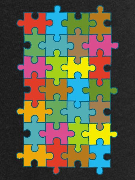 Mehrfarbiges Puzzle