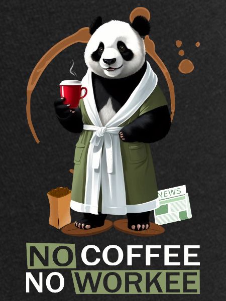 Panda in bathrobe