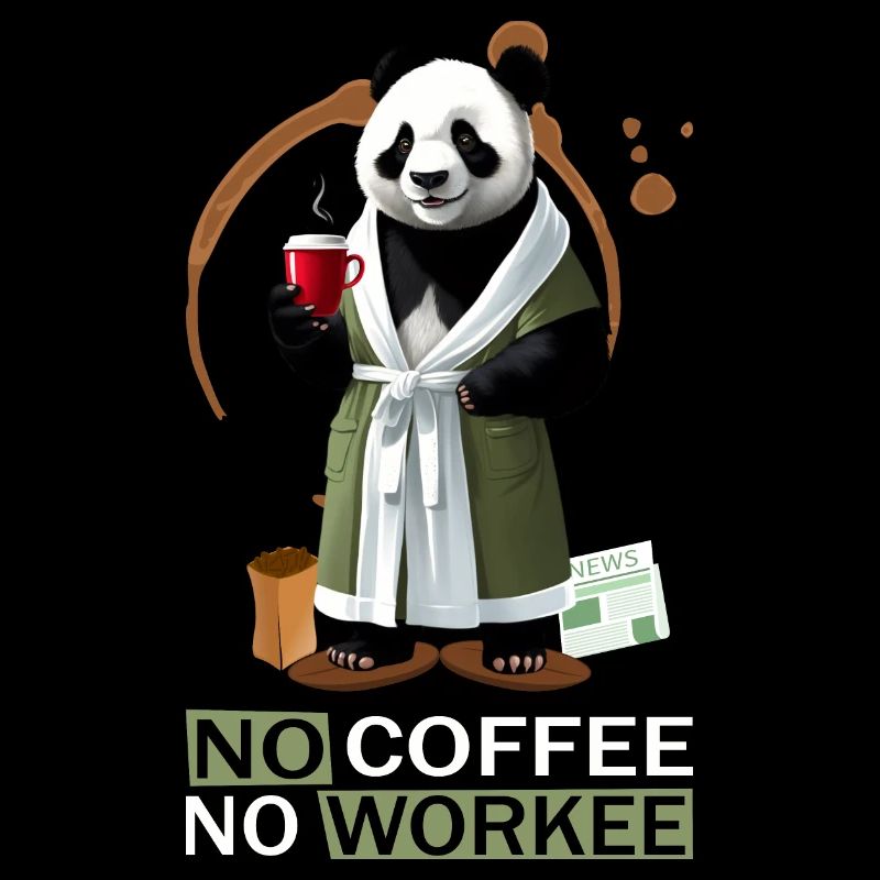 Panda in bathrobe