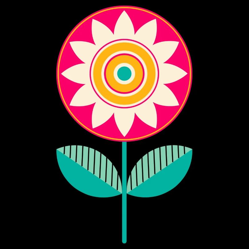 Fleur colorée mignonne