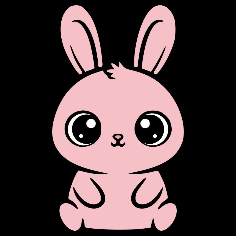 Kawaii Hase Rosa Große Augen Süß