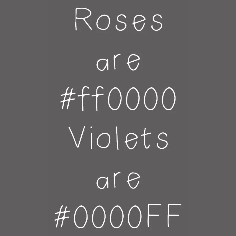 Blague sur le code couleur hexadécimal pour développeurs, codeurs et web...