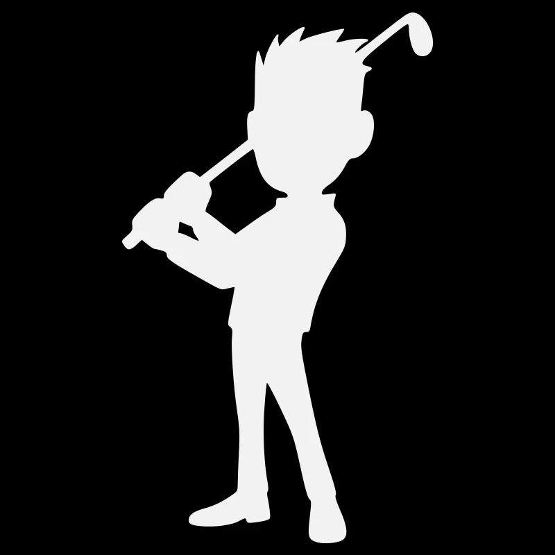 Design de golf, silhouette du golfeur