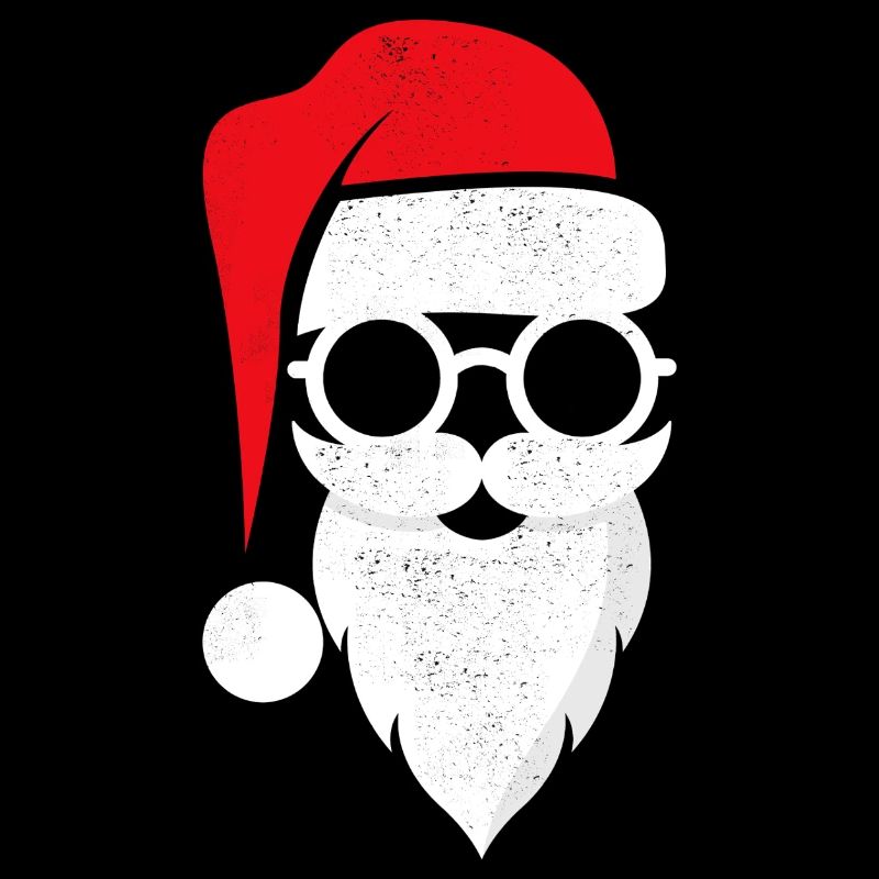 Weihnachtsmann Santa mit Brille