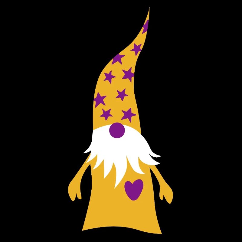 Gnome Star Hat Dwarf Forest Christmas Heart