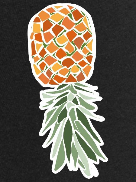 Ananas à l’envers – Illustration tropicale