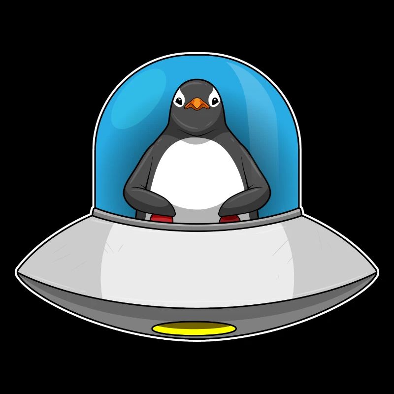 Penguin Spaceship Space