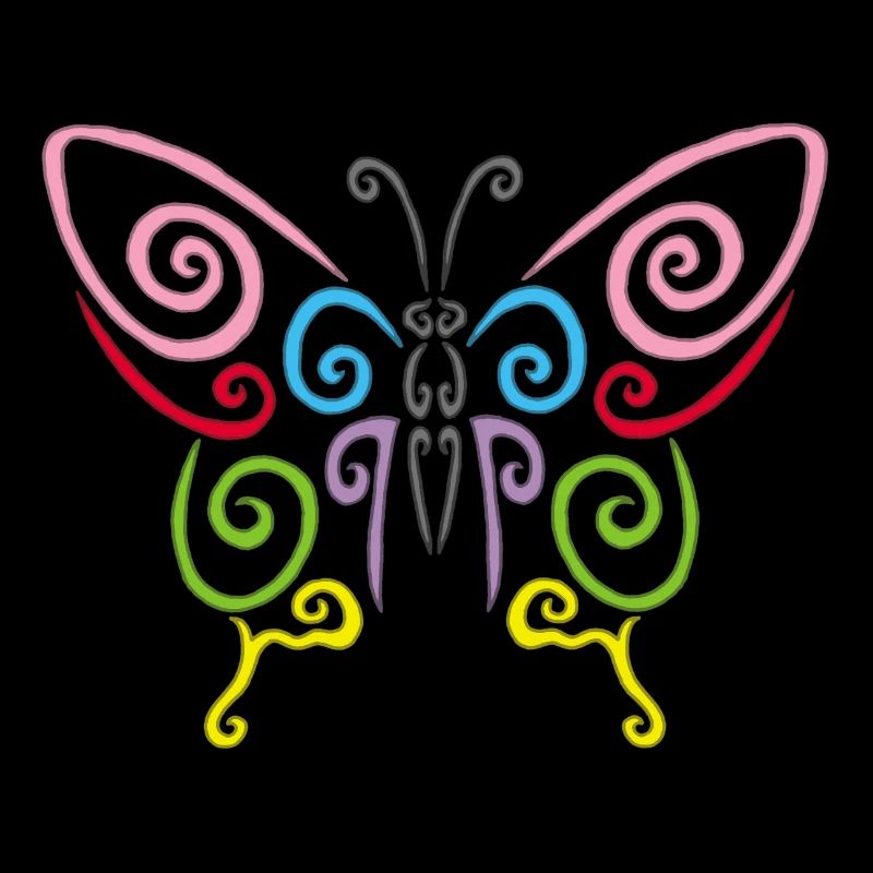 Symbole d'un papillon multicolore