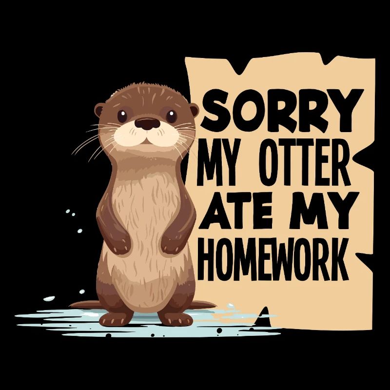 dessin animé loutre de mer a mangé mes devoirs