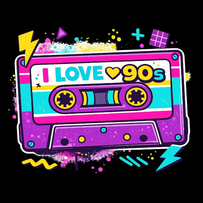 J’adore les graphiques cassette des années 90