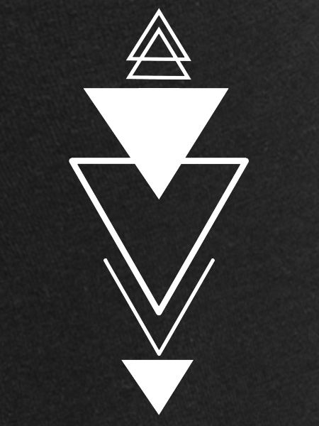 Symbole triangulaire (blanc)