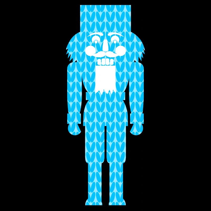 Nutcracker Knitting Pattern Pattern Blue Christmas