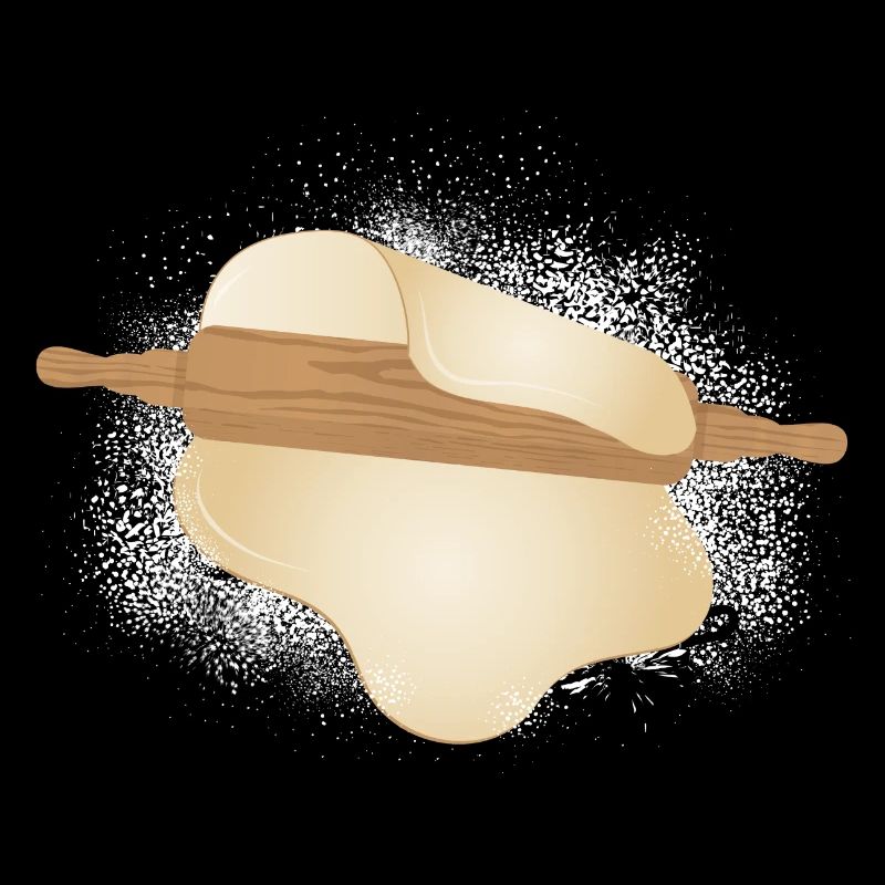 sprinkled flour with rolled out dough