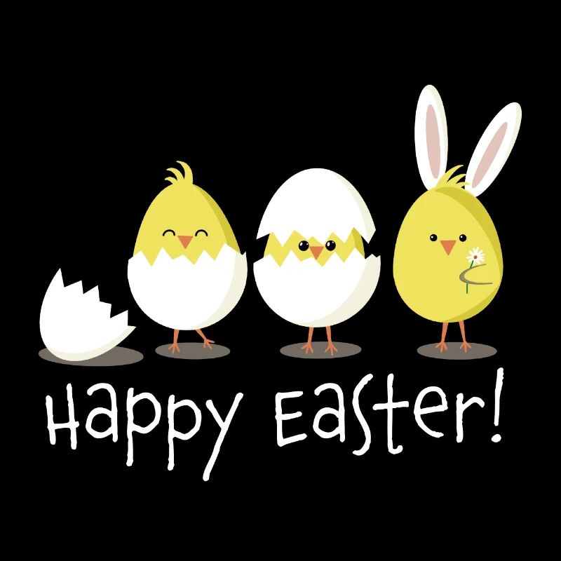 Joyeuses Pâques Poussin Oeuf Oeuf de Pâques