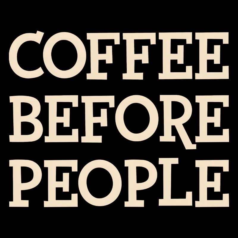 Kaffee vor Menschen Typografie Design