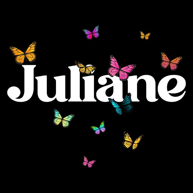 Schöner Mädchenname mit Schmetterlingen JULIANE