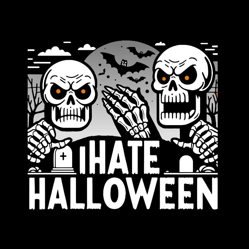 Düsteres Gothic Halloween Skelett Design