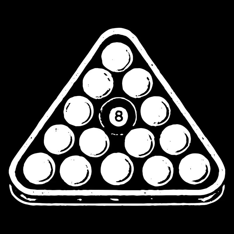 Huit boules, support de billard, cadeau pour joueur de billard