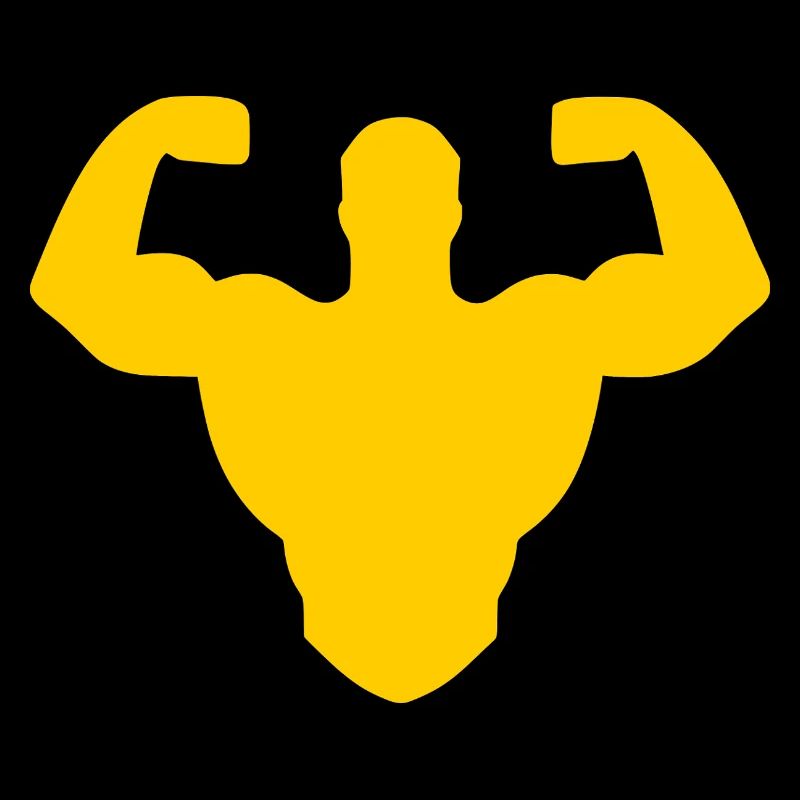 Silhouette de bodybuilder - Force double des biceps