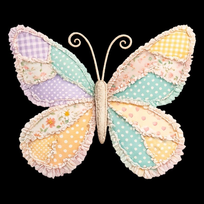 Butterfly Patchwork Vintage Cottagecore