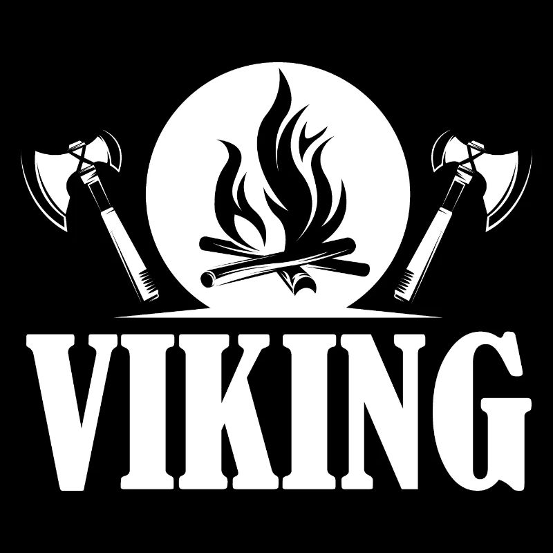 viking Wikinger Symbol Feuer Axt Grafik Logo icon