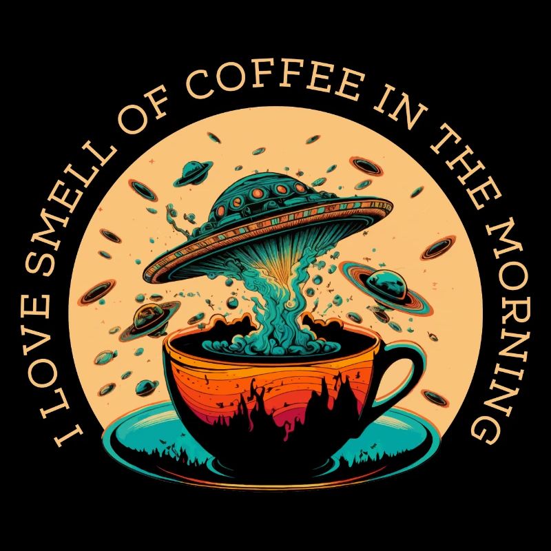 Ich liebe den Geruch Von Kaffee Am Morgen