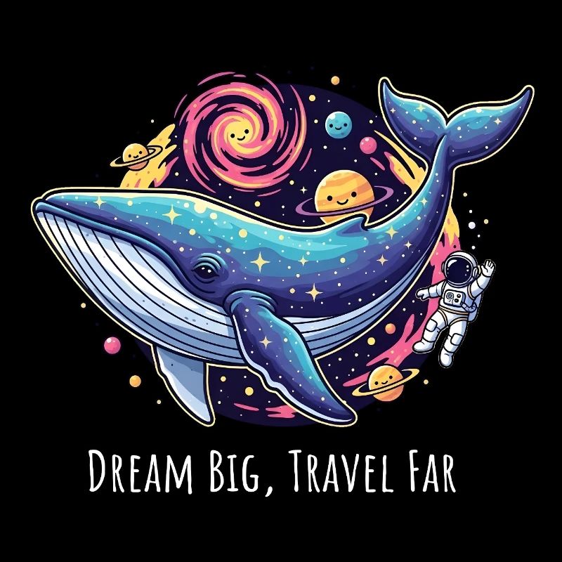Cosmic Whale Abenteuer Illustration