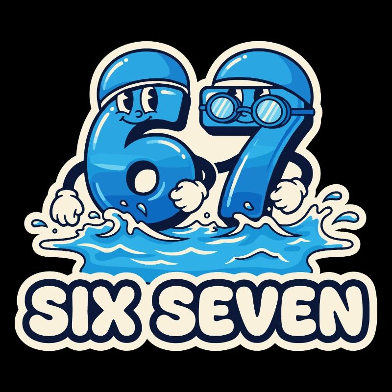 67 Meme Sechs Sieben Schwimmen Lustig Geschenk