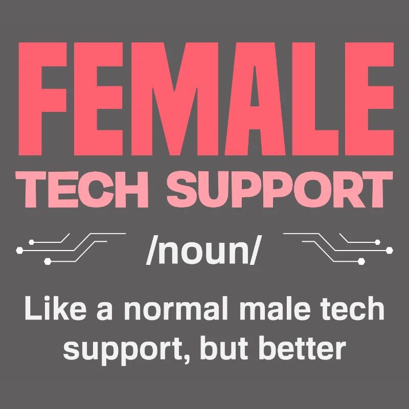 Tech Support Woman Definition IT Admin Computer