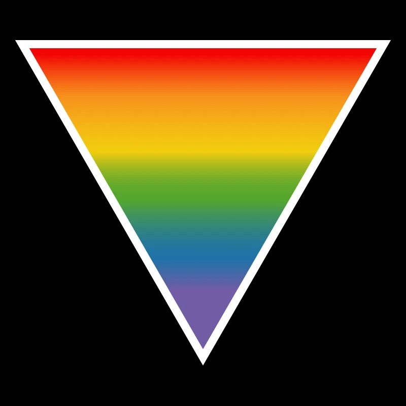 Regenbogen LGBTQIA triangle white