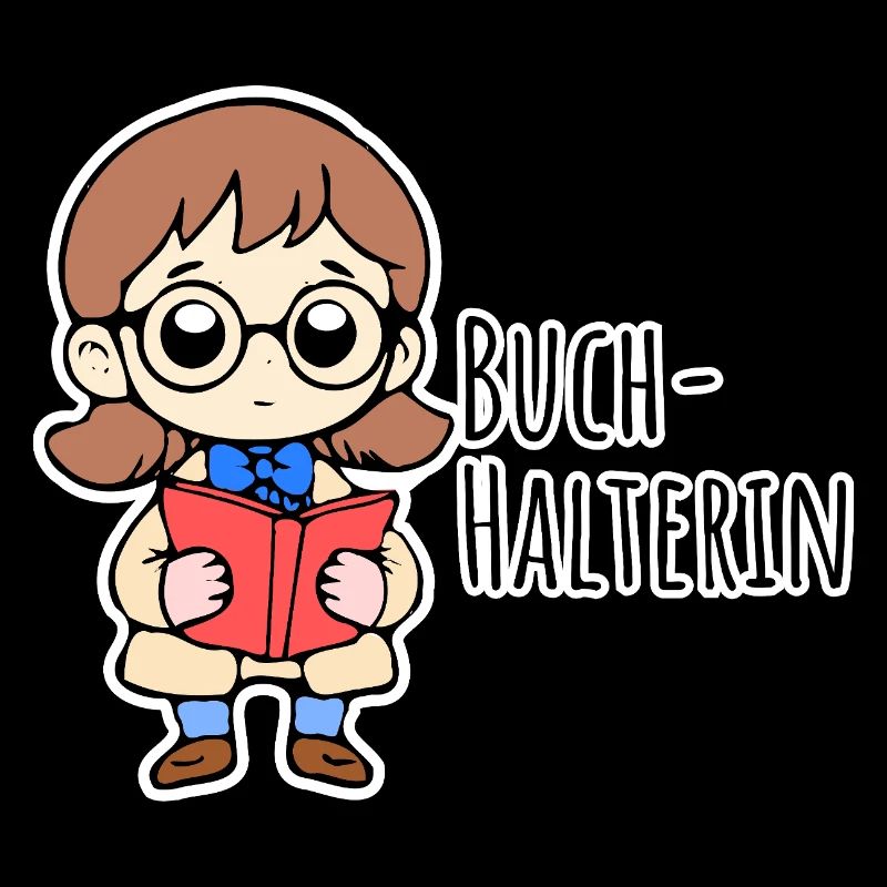 Die putzige Buch Halterin hält ein Buch