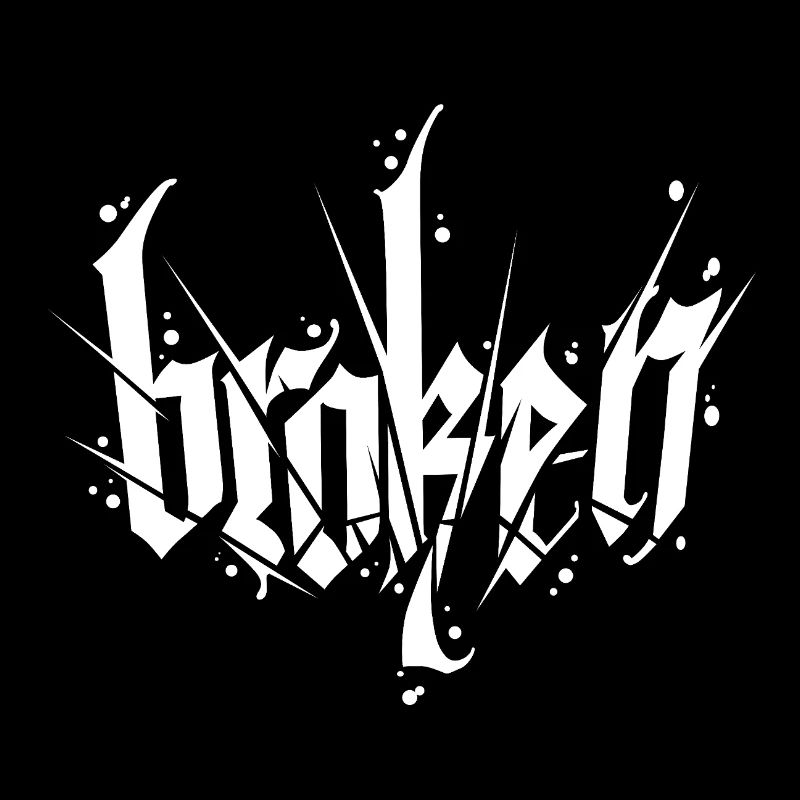Broken Calligraphy Dark Lettering