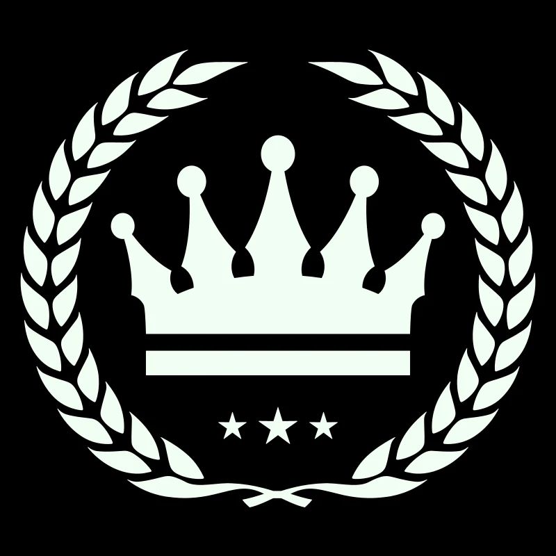 Crown Foliage Emblem Design
