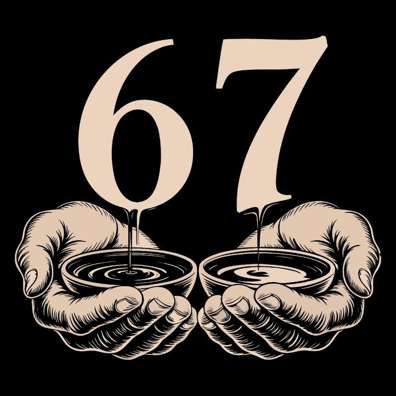 Funny 67 Meme Hands Gen Alpha Humor