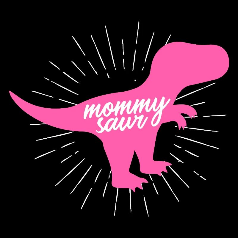 Mommysaur T-Rex Silhouette de dinosaure