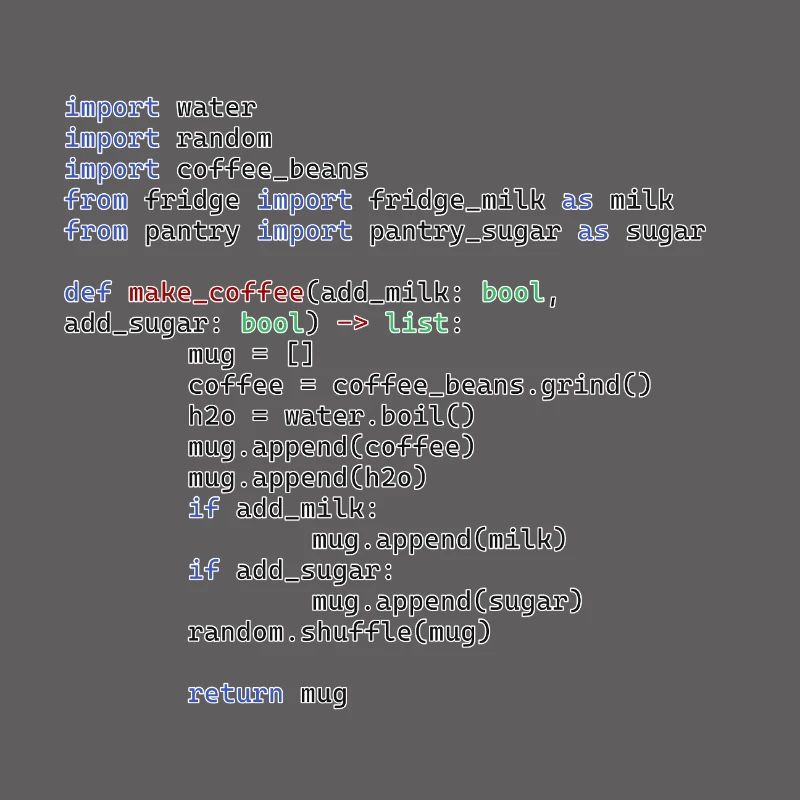 Python Make Coffee Function