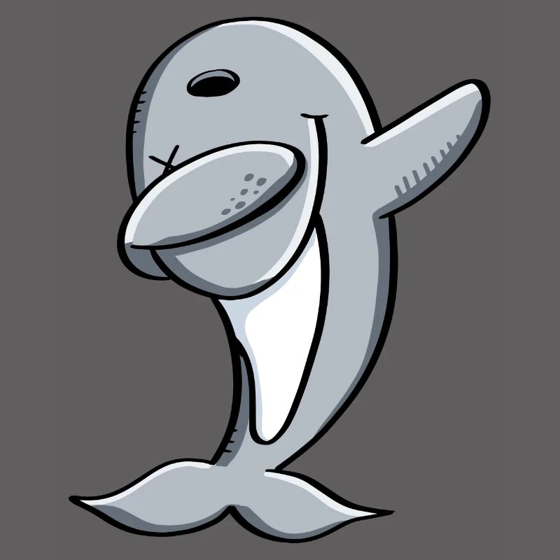 Delfin makes Dab Dance - Dabbing - Dolphin - Comic