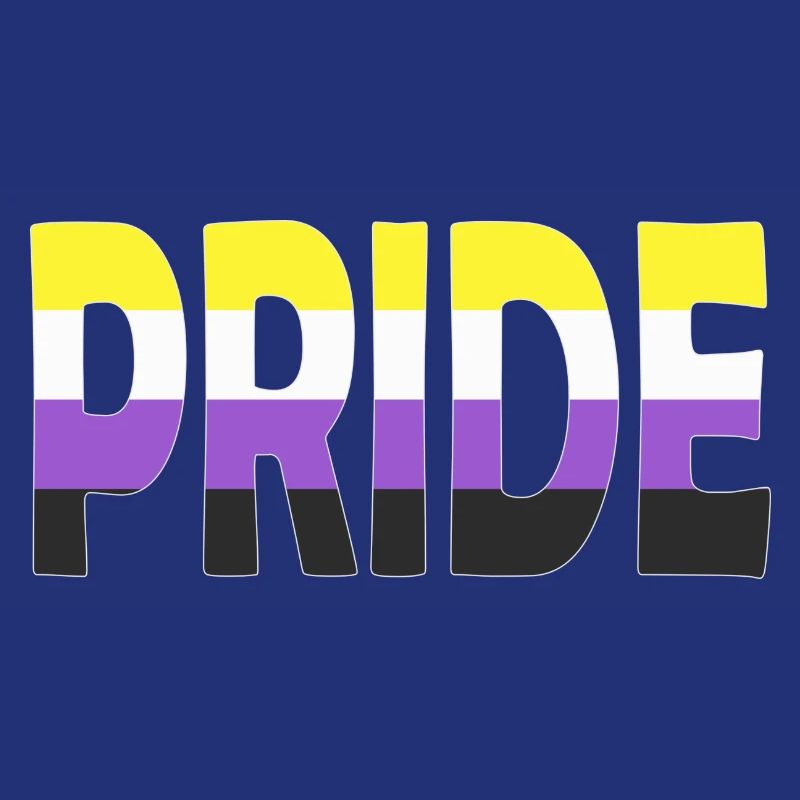 Pride lettering Non-Binary Non-Binary LGBTQ