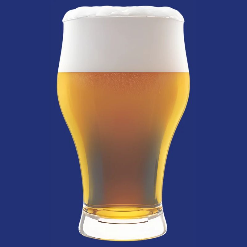 Biergradienten Glas mit Schaum