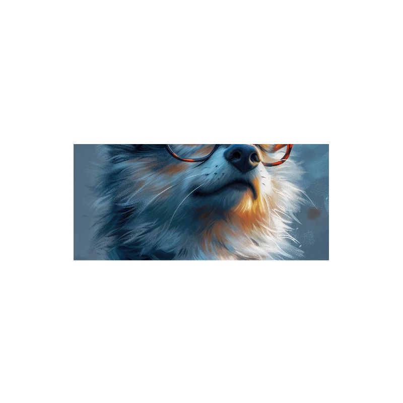 Lustiger Wolf Illustration Poster