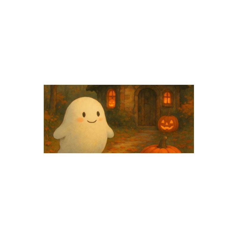 Ghost in the autumn forest