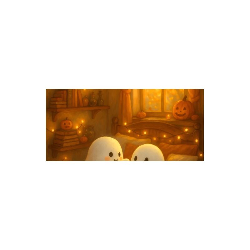 Fantômes douillets à l’automne d’Halloween