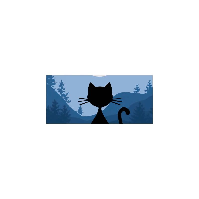 Chat au clair de lune