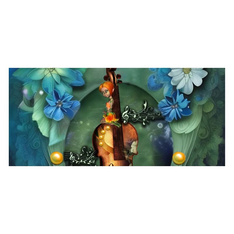 La majesté du violon avec des fleurs
