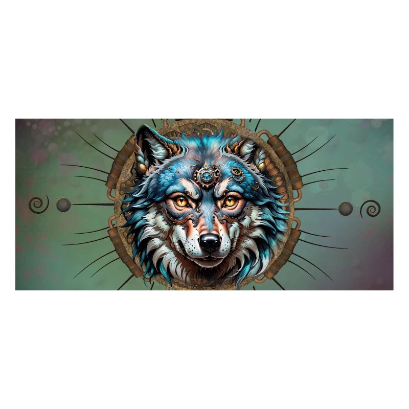 Fantastic steampunk wolf.